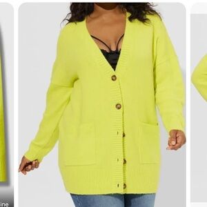 Torrid Vegan cashmere boyfriend sweater cardigan